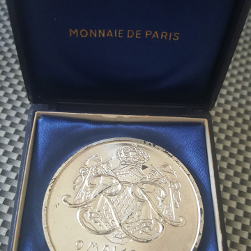 Médaille de monaco en argent Rainier III Prince de Monaco 1949 - 1974