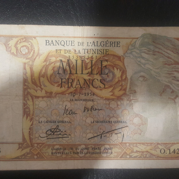 Banque de l'ALGERIE et de la TUNISIE 1000 Francs