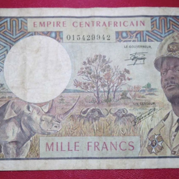 Centrafrique - 1000 francs Bokassa - Série E.7 - Date 1974