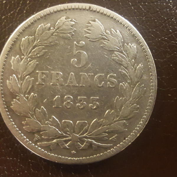 LOUIS PHILIPPE I 5 FRANCS 1833.W LILLE