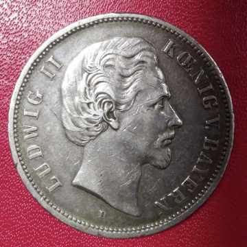 5 Mark 1875.D Ludwig II Empire Allemand 