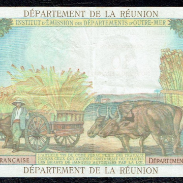 La Réunion - 10 nouveaux francs sur 500 francs 