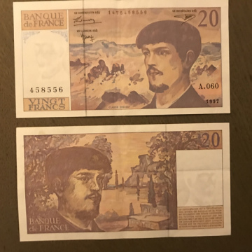 Billet de 20 francs Debussy 